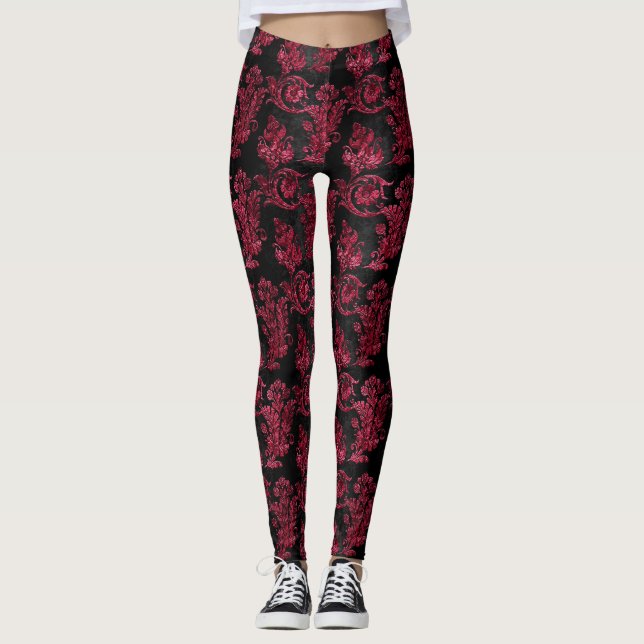 Leggings El diseño de la serie Claret Velvet 4 (Anverso)