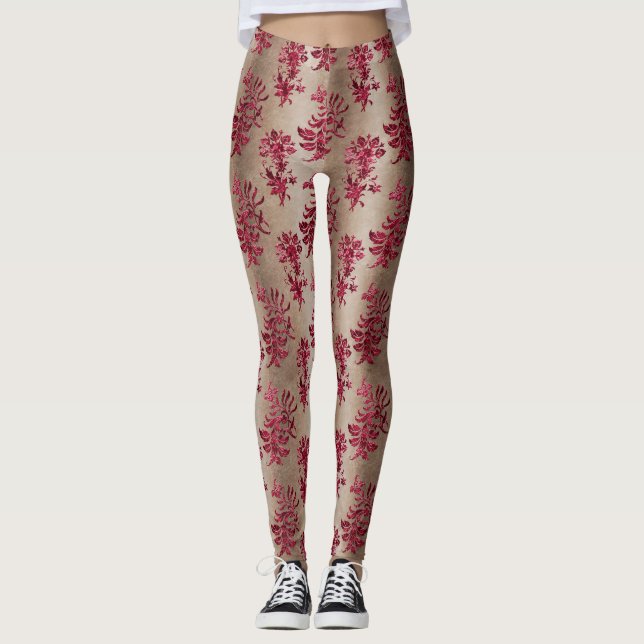 Leggings El diseño de la serie Claret Velvet 7 (Anverso)