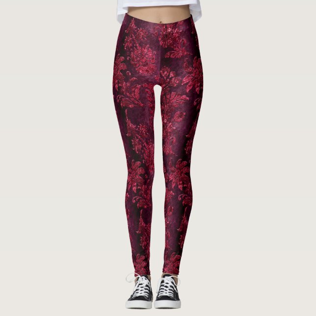 Leggings El diseño de la serie Claret Velvet 9 (Anverso)