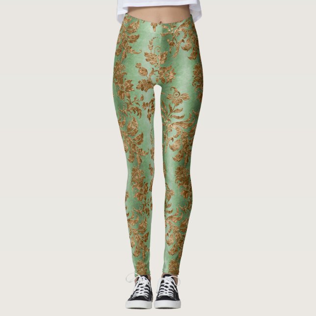 Leggings El diseño de la serie Gold Velvet 3 (Anverso)