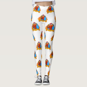 Leggings El divertido diseño de Acción de Gracias al estilo