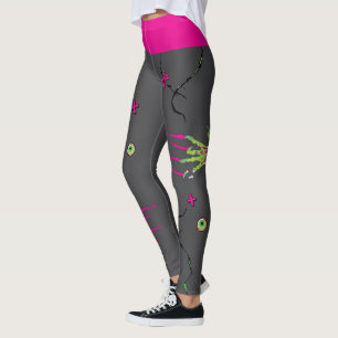 Leggings El divertido y divertido tema del zombi Rippin’ Ey
