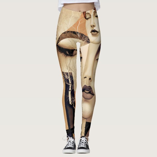 Leggings El Eco de “Virelle” – Un Retrato Abstracto (Anverso)