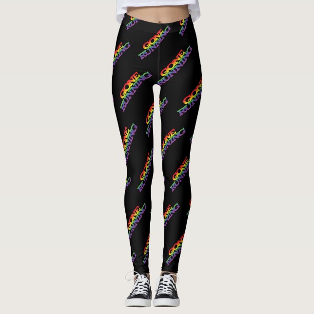 Leggings El efecto arcoiris colorido desapareció como patró (Anverso)
