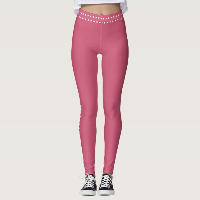 Leggings El entrenamiento atlético de las mujeres de rosa s (Anverso)