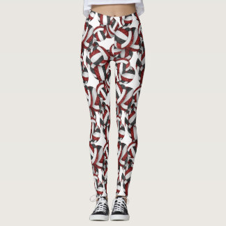 Leggings El equipo negro marrón colorea el patrón de voleib