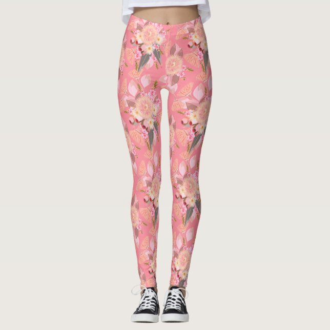 Leggings El eucalipto australiano florece (Anverso)