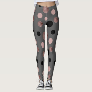 Leggings el falso oro color de rosa elegante se ruboriza