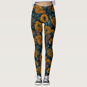 Leggings El fiesta de ratones en naranja y azul