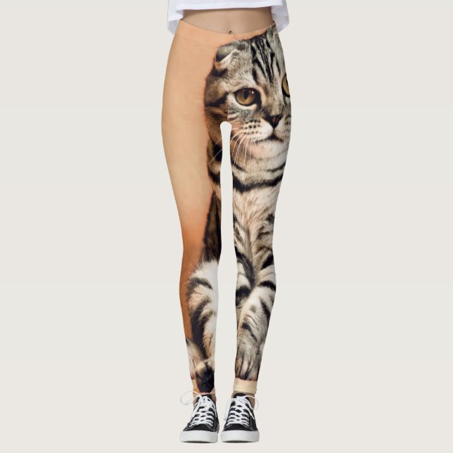 Leggings El Gatito Cute Se Extiende (Anverso)