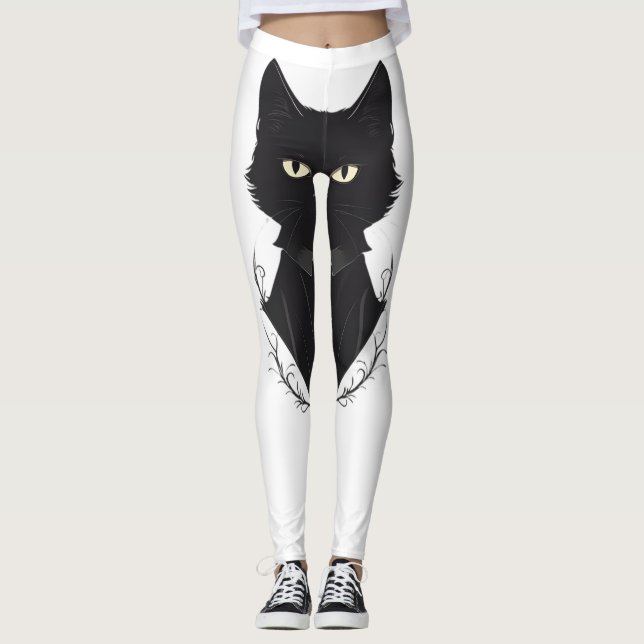 Leggings El gato negro encantado de Salem (Anverso)