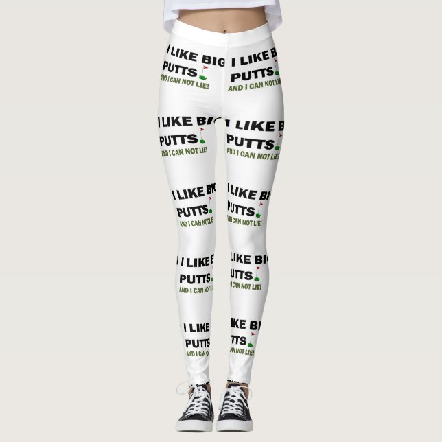 Leggings El golf I tiene gusto de putts grandes y no puedo (Anverso)