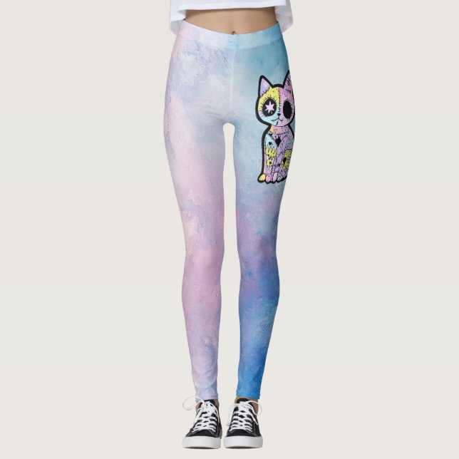 Leggings El Gótico Kawaii Pastel Patchwork Gótico Creepy (Anverso)