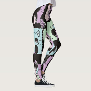 Leggings El Gótico Kawaii Pastel Patchwork Gótico Creepy
