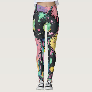Leggings El Gótico Kawaii Pastel Patchwork Gótico Creepy