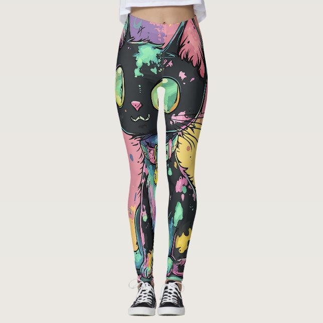 Leggings El Gótico Kawaii Pastel Patchwork Gótico Creepy (Anverso)