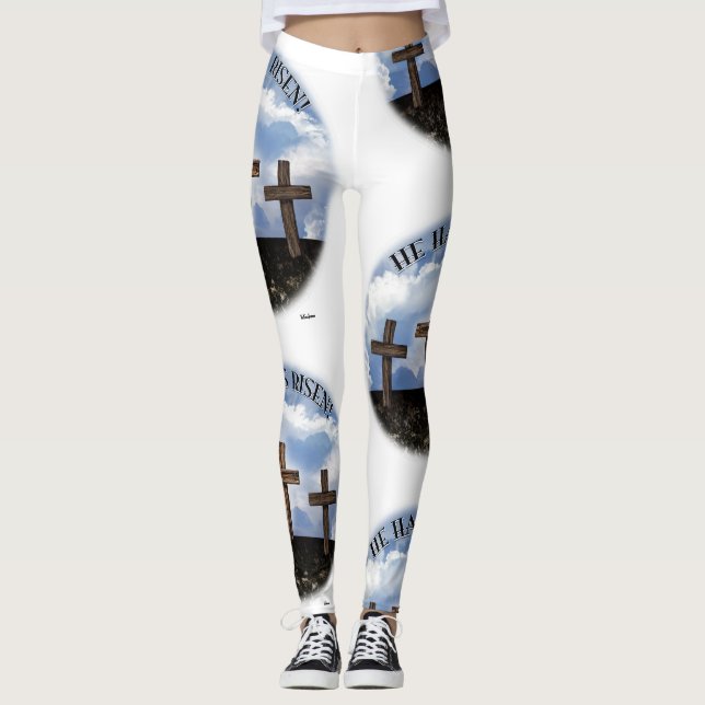 Leggings Él Ha Resucitado Tres Cruces (Anverso)