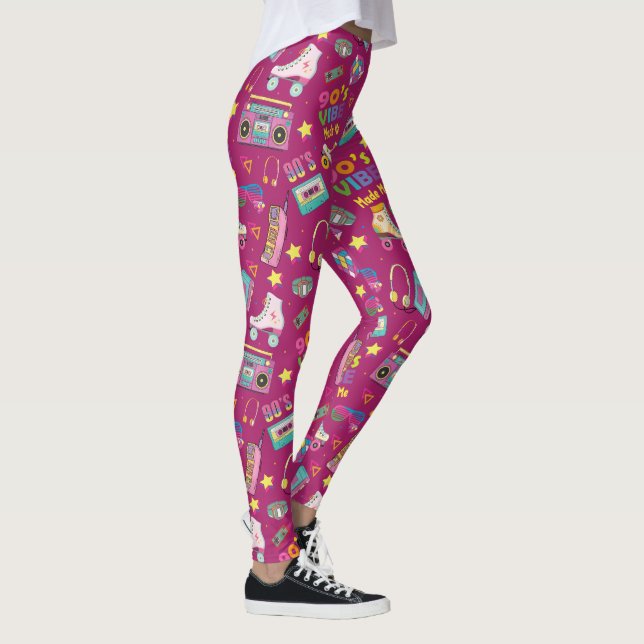 Leggings El Hip Hop Vibes Retro Me Hizo Patrón (Derecha)