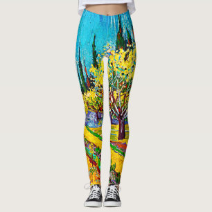 Leggings El huerto rodeado por los cipreses Vincent Van Gog
