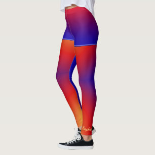 Leggings El intenso arcoiris personalizado con cortos azule