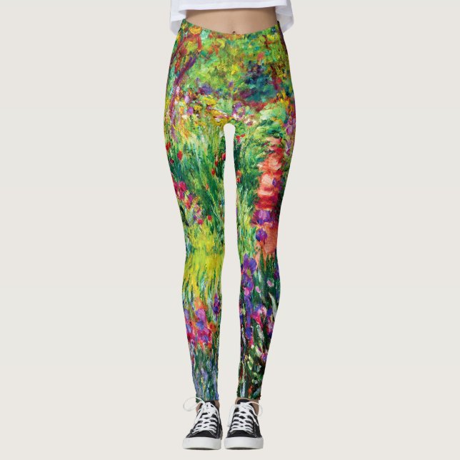 Leggings El jardín Iris de Giverny, por Claude Monet (Anverso)