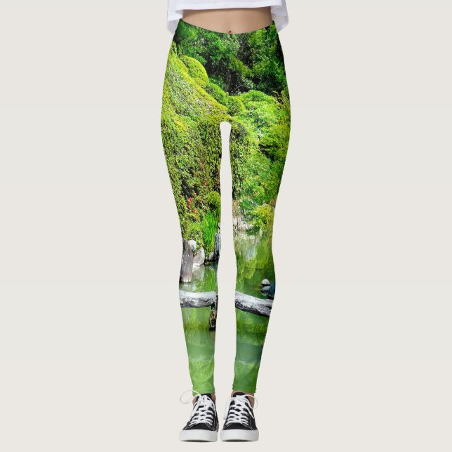 Leggings El jardín japonés crea un colorido natural (Anverso)