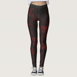 Leggings El juego negro rojo sutil sobre el confort de las 