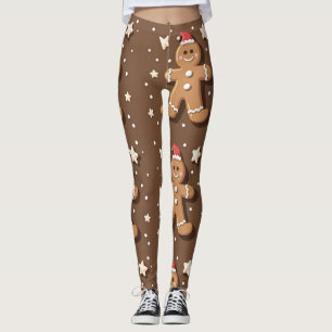 Leggings El juguetón del hombre de jengibre en Brown