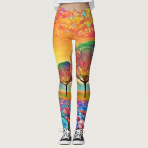 Leggings El Kaleidoscopio de la naturaleza del atardecer
