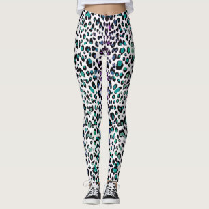 Leggings El leopardo de la menta de la cereza mancha las