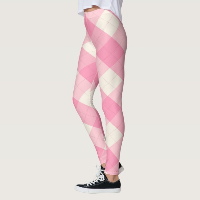 Leggings El MeanClique Argyle Magenta (Izquierda)