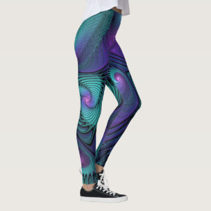 Leggings El morado se encuentra con el arte abstracto moder