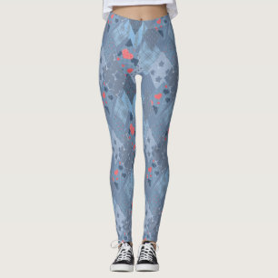 Leggings El mosaico azul brillante