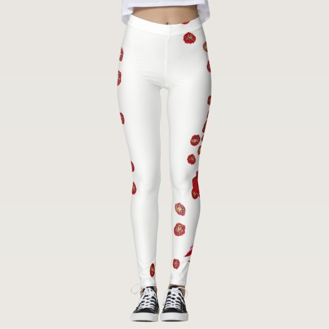 Leggings El nadar en rojo (Anverso)