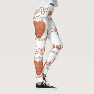 Leggings El naranja Zing Fue A Las Cadenas De Mi Corazón Cu