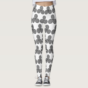 Leggings El negro triple tuerce en espiral Thunder_Cove