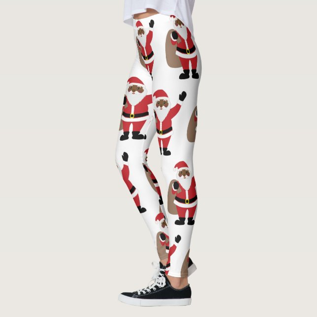 Leggings El negro y negro Papá Noel de África (Izquierda)