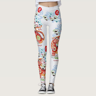 Leggings El nuevo año lunar chino del papel del tigre es au