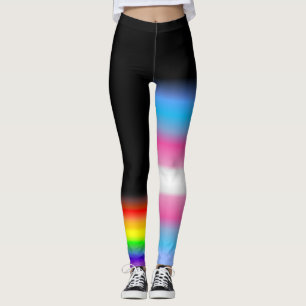 Leggings El orgullo asimétrico del arco iris del transporte