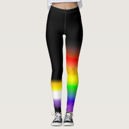 Leggings El orgullo gay nonbinary asimétrico del arco iris