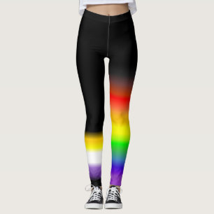 Leggings El orgullo gay nonbinary asimétrico del arco iris