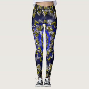 Leggings El oro y la plata de origen con las piernas de pla