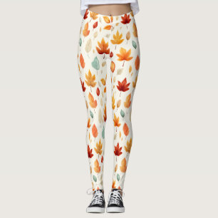 Leggings El otoño deja el patrón de belleza con estilo