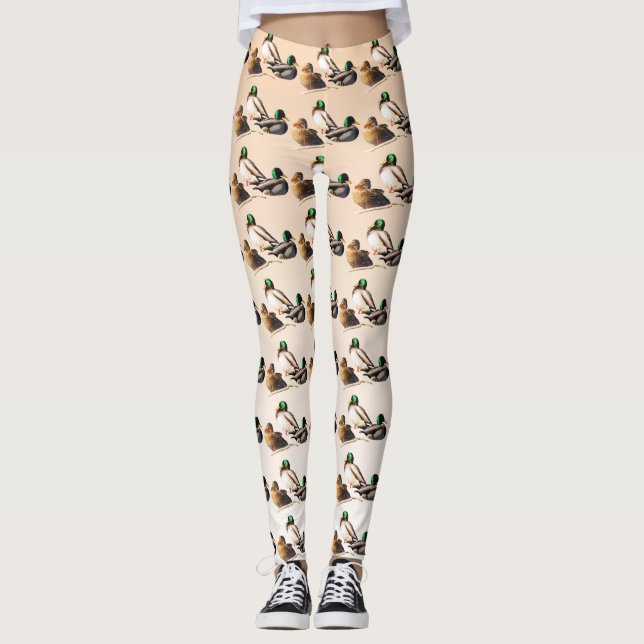 Leggings El pato silvestre Ducks las polainas del animal (Anverso)