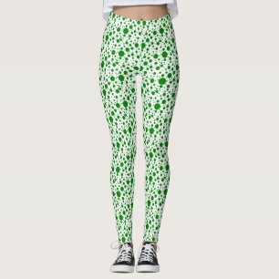 Leggings El Polka verde tiñe las piernas