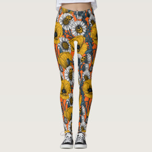Leggings El prado en amarillo y azul