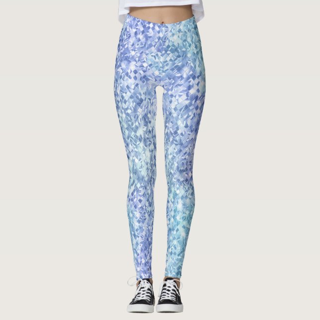 Leggings El prisma azul y púrpura Verde azulado deslumbrant (Anverso)