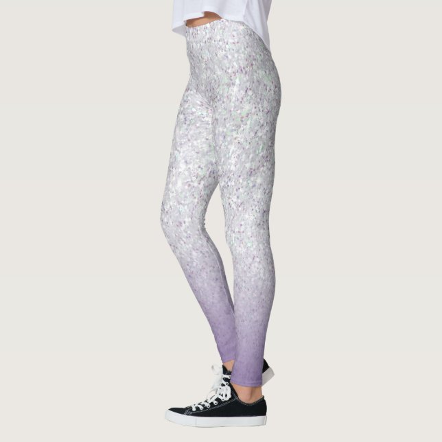 Leggings El Purpurina morado gris paraliza lo moderno (Izquierda)