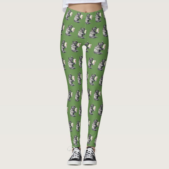 Leggings El rinoceronte lector ama los libros (Anverso)