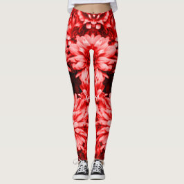 Leggings El rojo florece las polainas